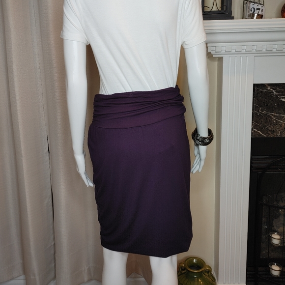 SAO PAULO HIGH TWIST SKIRT, EGGPLANT M - Picture 4 of 7